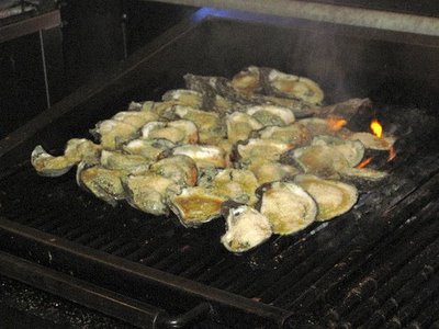 Grilled oysters